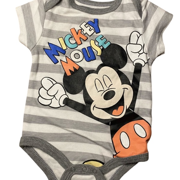 disney baby mickey mouse sleeper and bodysuit set 3-6 months - Picture 3 of 5